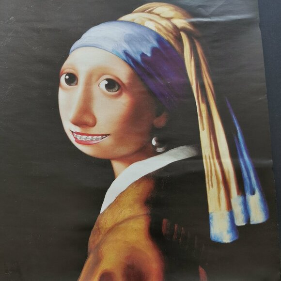 Girl with Braces Rene Jacobs Dutch Artist Realism Humor Art Gallery Poster Delft - Picture 5 of 7